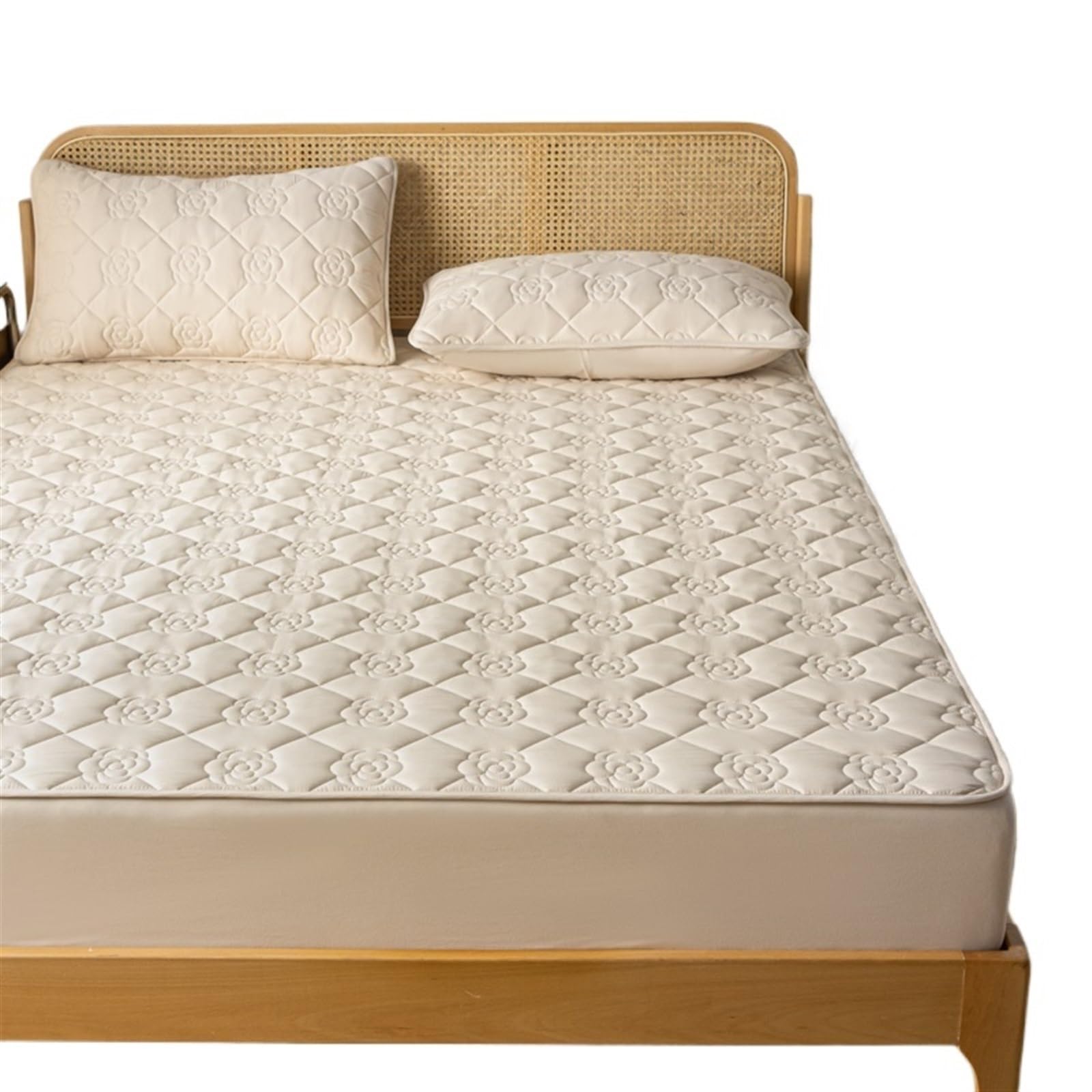 Waterproof Mattress Cover Waterproof Fitted Sheet Quilted Mattress Cover Protector For Twin Full Quuen King(Nai ka,200x200x30cm)