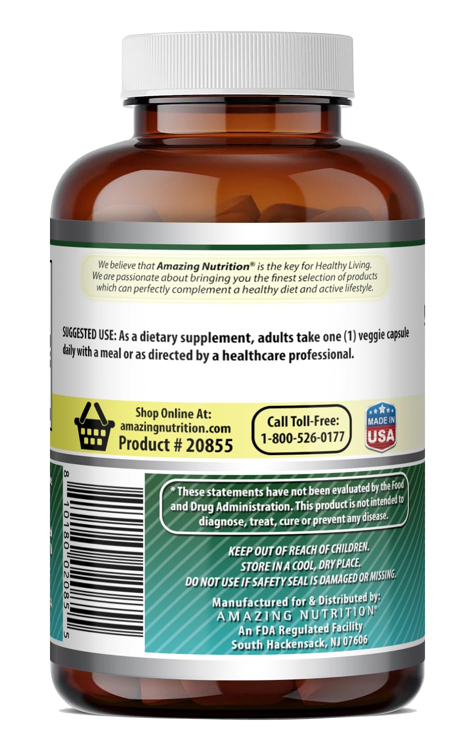 Amazing Formulas Biotin (Vitamin B7) 10 Mg Supplement | 200 Veggie Capsules | Gluten-Free | Made in USA | Suitable for Vegetarians — Amazon image 3
