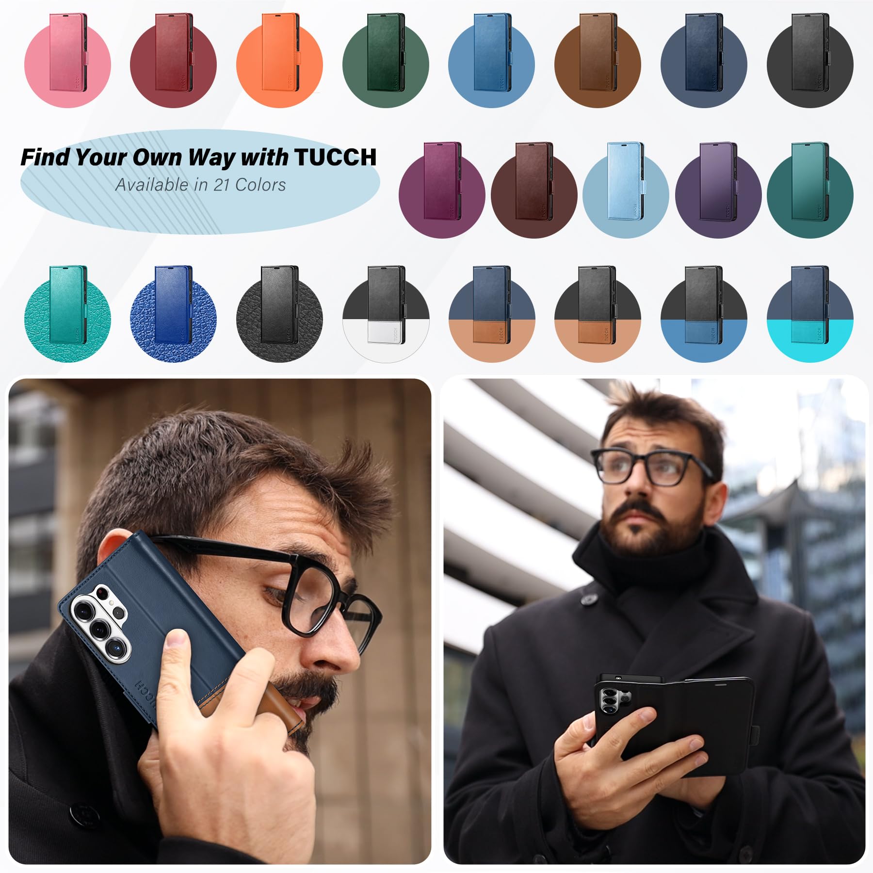 TUCCH Cover per Galaxy S26 Ultra 5G, Custodia Pelle Sintetica Portafoglio Blocco RFID Slot Porta Carte Supporto Magnetico TPU Protezione Completa per Galaxy S26 Ultra (6,9" 2026), Nero Testurizzato