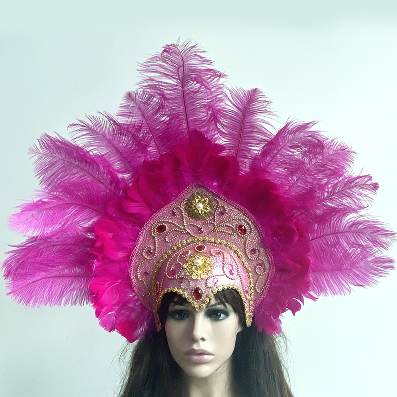 [Uitndvyte] Accessori per feste di carnevale Mardi Grass Festival Fascia in piuma per danza del ventre anni '20