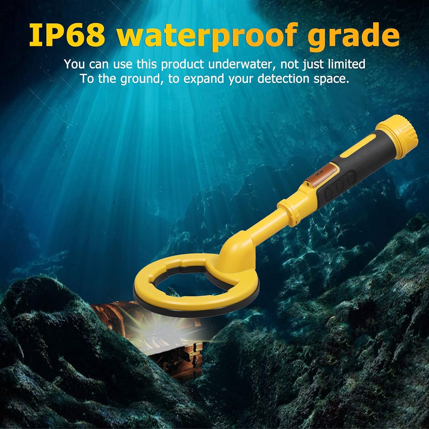 Pinpointer Metal Detector Portatile a Scansione IP68 Impermeabile Suono e Vibrazione di Tre Modalità ad Alta Sensibilità per Caccia di Oro Tesoro