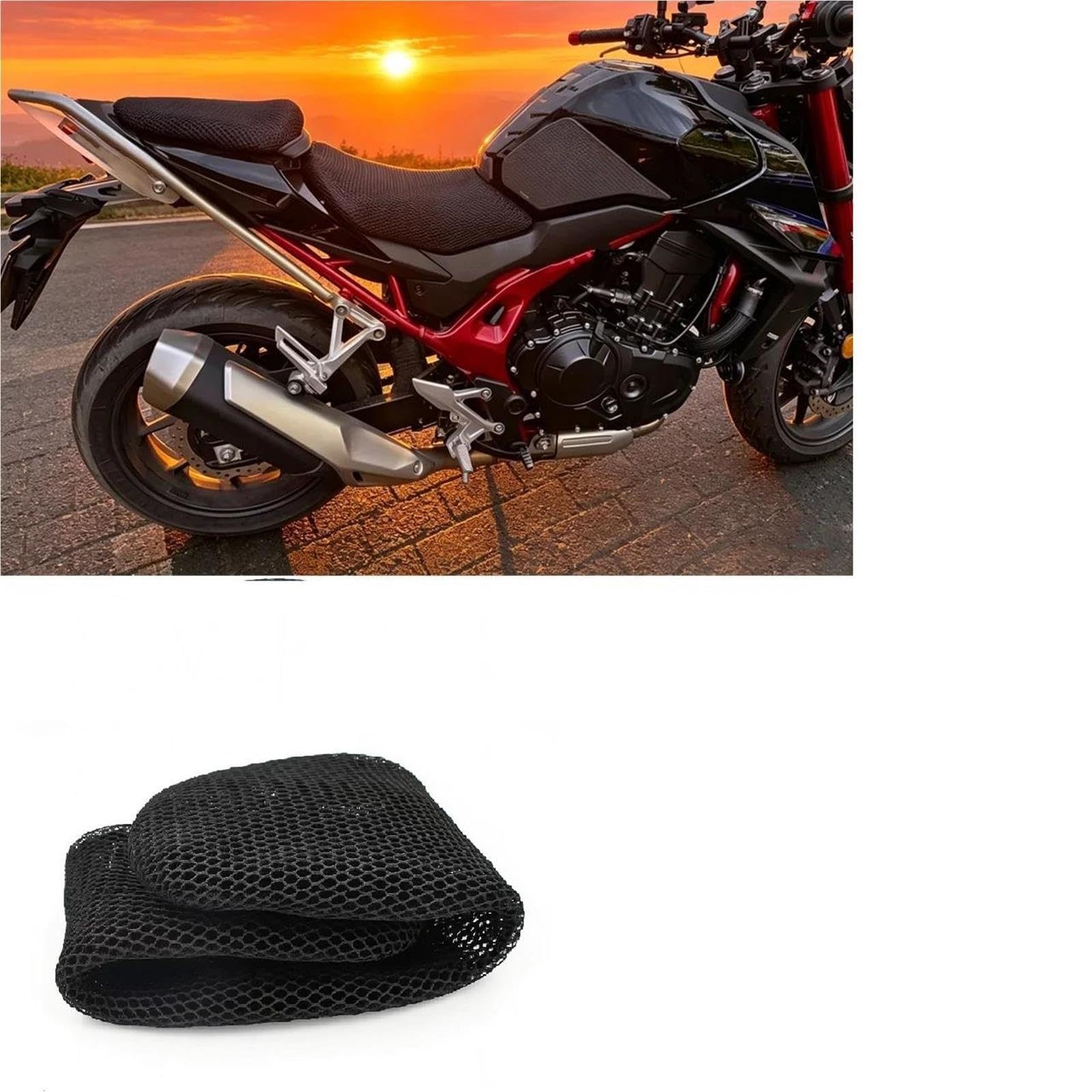 Generico Coprisedile Per Moto Per Honda CB750 Per Hornet Per HORNET 2023 | Modello Coprisella In Tessuto Nylon Con Imbottitura Protettiva