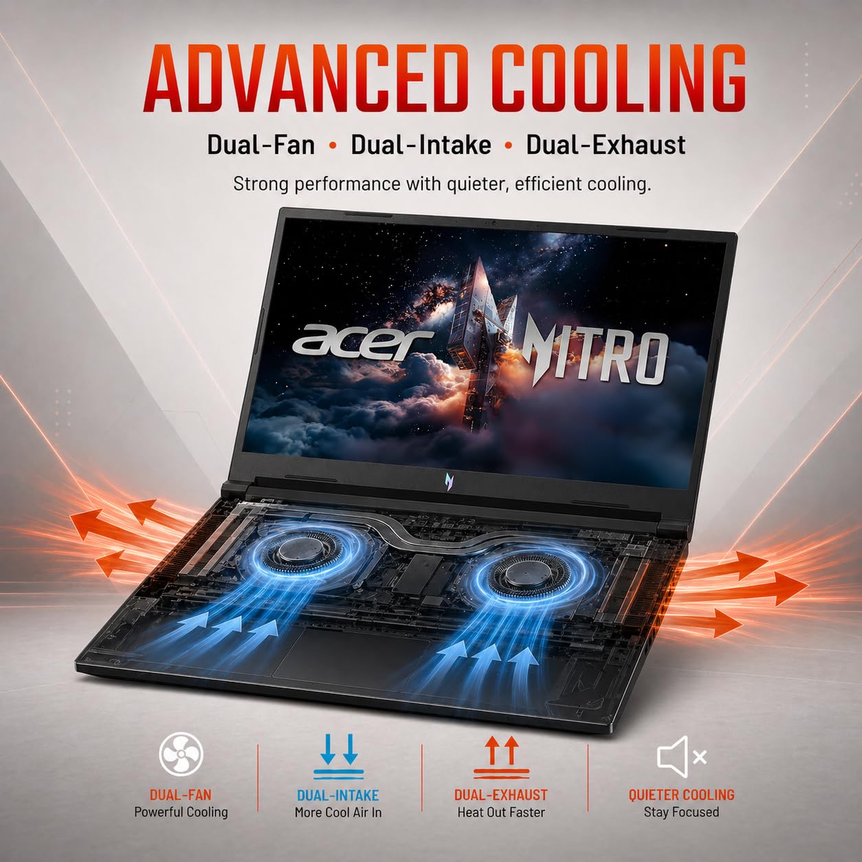Amazon.com: Acer Nitro V 16 AI WUXGA 180Hz IPS Gaming Laptop