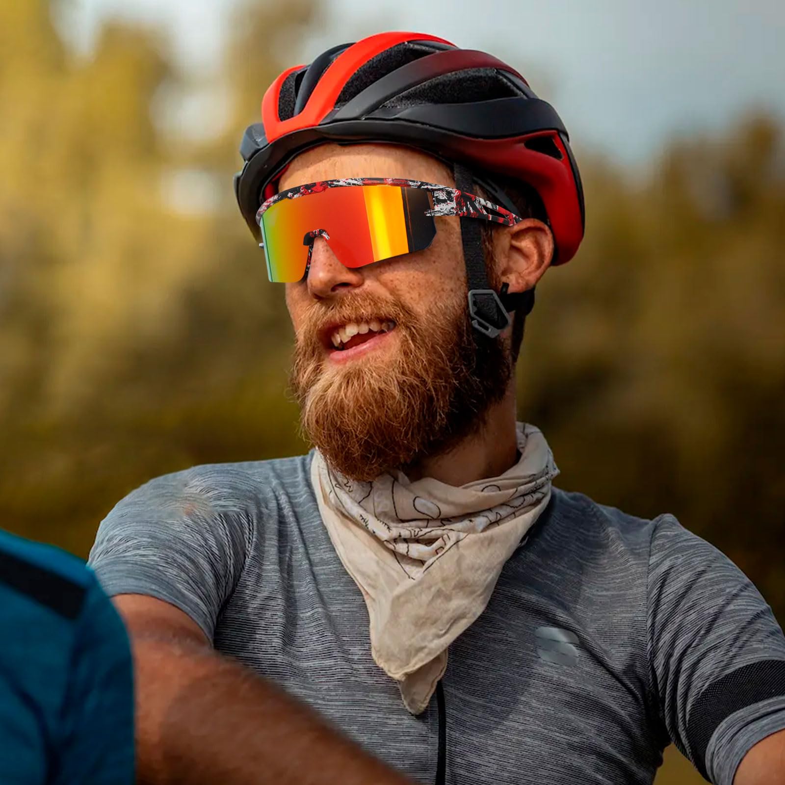Occhiali da sole polarizzati da ciclismo per uomini e donne occhiali da baseball UV400 per MTB equitazione bicicletta corsa guida bici