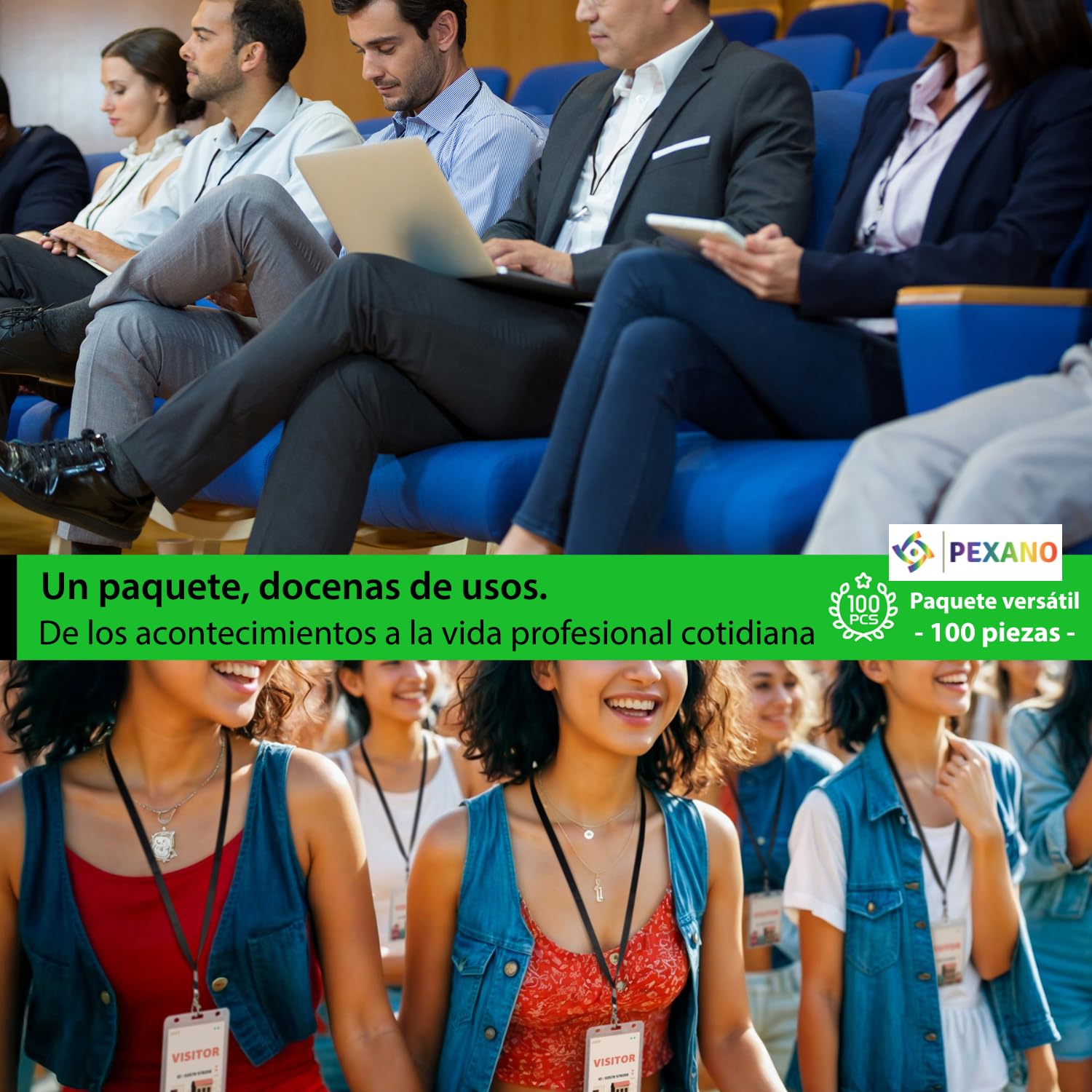 Lanyard para Tarjetas x100 Acreditaciones Colgantes Llaves Profesora Porta Cartoes Pescoço Colgador Identificadores Personales ✯GARANTÍA✯ Cordon Llaves Cuello Soporte Tarjeta de Identificacion Cuello