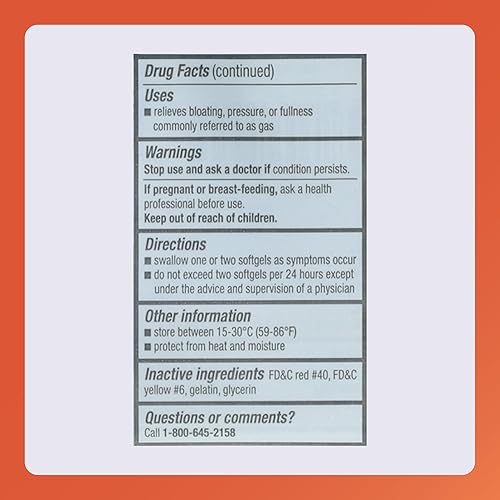 Miniatura 5 de Rugby Ultra Strength - Alivio de gas de simeticona, 180 mg, máximo alivio de gases para adultos, puede ayudar con los síntomas de flatulencia,