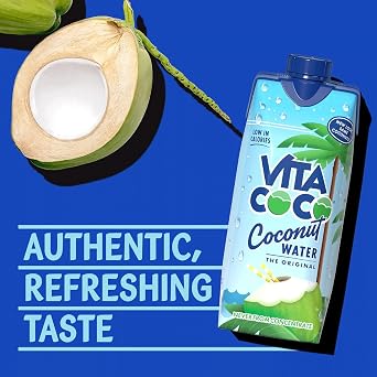 Vita Coco Bundle; Pure Coconut Water 12 x 330ml + Organic Coconut Oil 250 ml, Water Packed With Electrolytes & Vitamins, Gluten Free, Use Oil For Cooking, Skin Moisturiser or Hair Shampoo