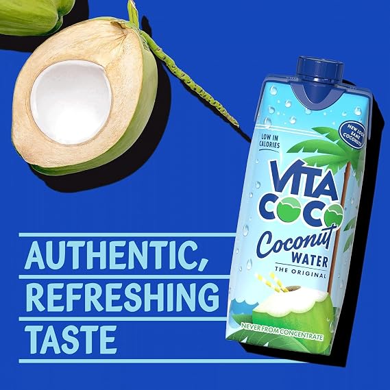 Vita Coco Bundle; Pure Coconut Water 12 x 330ml + Organic Coconut Oil 250 ml, Water Packed With Electrolytes & Vitamins, Gluten Free, Use Oil For Cooking, Skin Moisturiser or Hair Shampoo