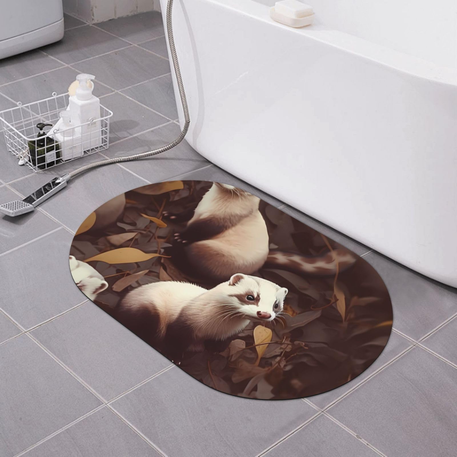 Tapis de bain diatomée séchage rapide et doux tapis de sol antidérapant