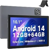 Tablet Android de 10 polegadas, tablets Android 15 2025 para adultos, Octa-Core, 12 GB de RAM, 64 GB de armazenamento (expansão de 2 TB), tablets grandes com tela sensível ao toque com bateria