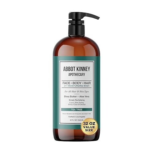 Miniatura 4 de ABBOT KINNEY APOTHECARY Lavado 3 en 1 para hombre, champú hidratante, acondicionador y gel de baño para hombres, adecuado para todo tipo de piel y