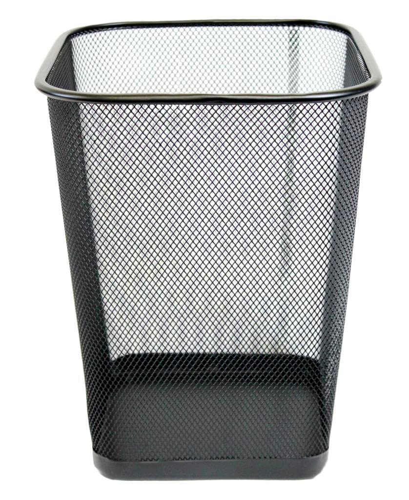 Best House Square Metal Mesh Bin Gray,1 PC, Wastebasket Bin, Waste