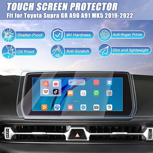 Miniatura 2 de Daeiclru Protector de pantalla compatible con Toyota Supra GR A90 A91 MK5 2019-2022, película protectora de pantalla de navegación, película