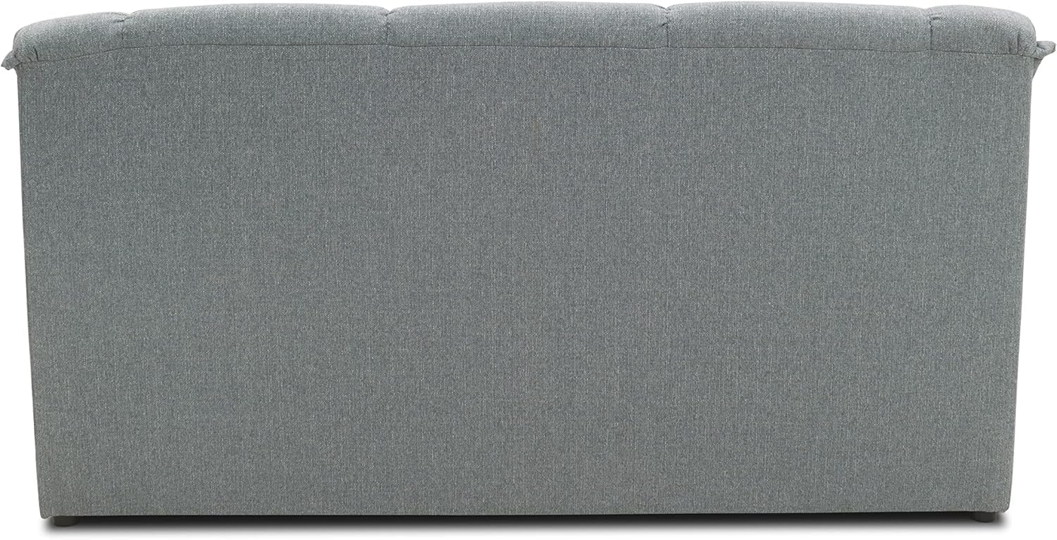 DOMO. Collection Canapé Berlin Classique 3 Places avec Ressorts de qualité supérieure, 3 Places, 178 x 90 x 89 cm (l x p x h), argenté