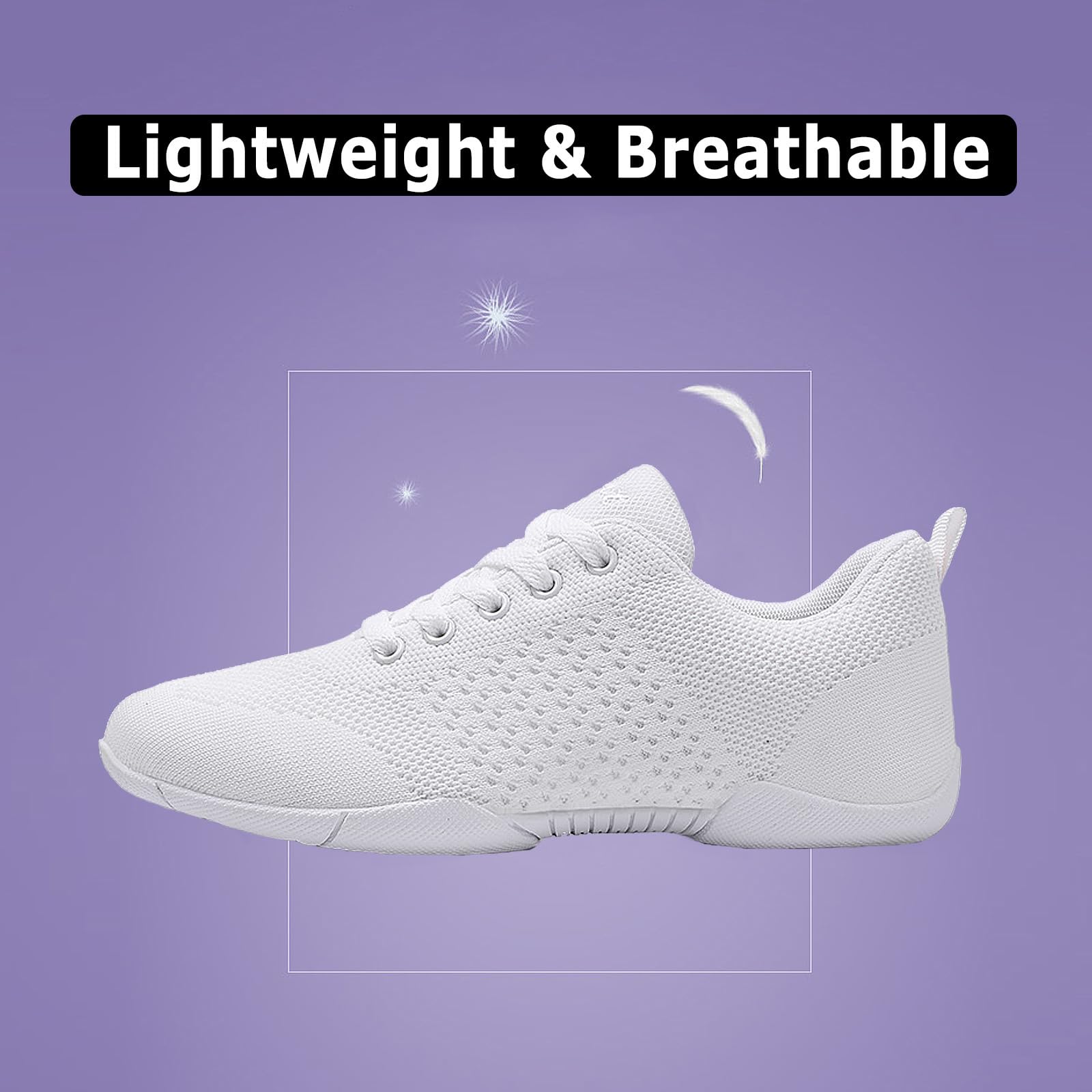 Chaussure de Cheerleading pour Femmes Gymnastique aérobique Légères Chaussures de Danse Mode Gymnastique Baskets