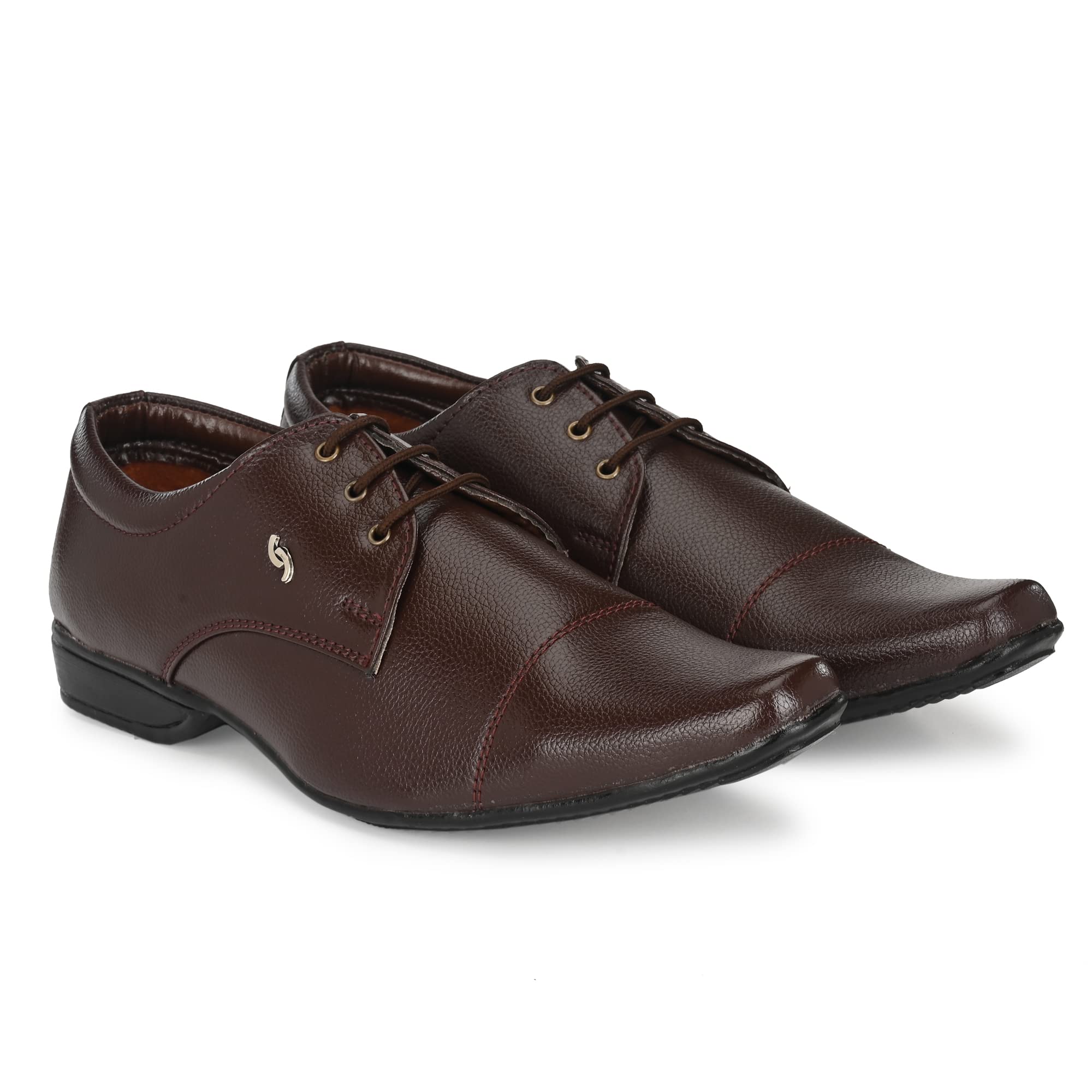 Rising Wolf Mens Office wear Synthetic Leather Formal Shoes (Brown, Numeric_9) (B0B3D3FCFV) Amazon Price History, Amazon Price Tracker