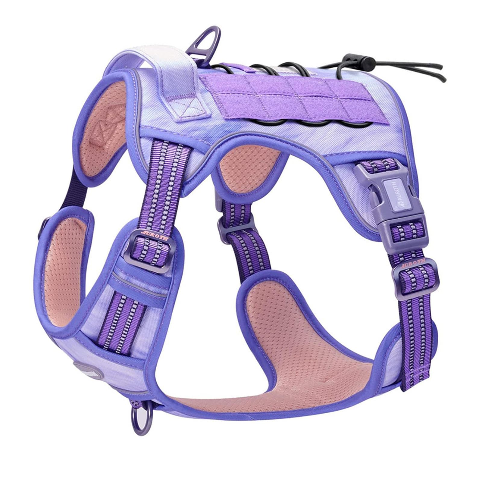 Arnés Táctico Antitirones para Perros, Chaleco Transpirable Ajustable para Mascotas, Arnés para Perros Medianos y Grandes, Materiales Militares Reflectantes,H-Medium