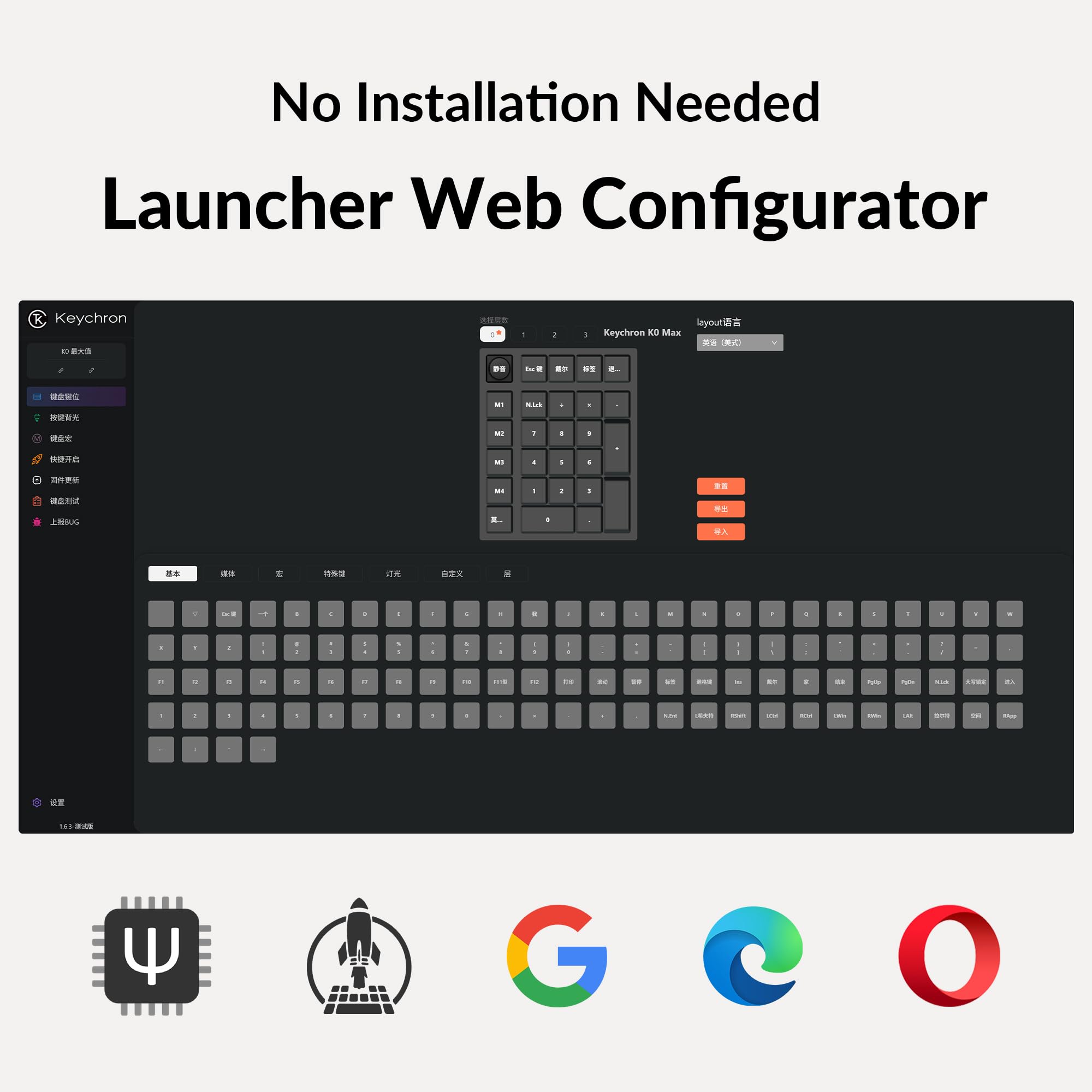 Keychron K0 Max Tastierino Numerico Wireless Low-Profile, 27 Tasti, 1000 Hz Polling Rate, 2.4 GHz/BT 5.3/USB-C, RGB, Interruttore Rosso, QMK Custom Numpad Programmabile per laptop, tablet, PC