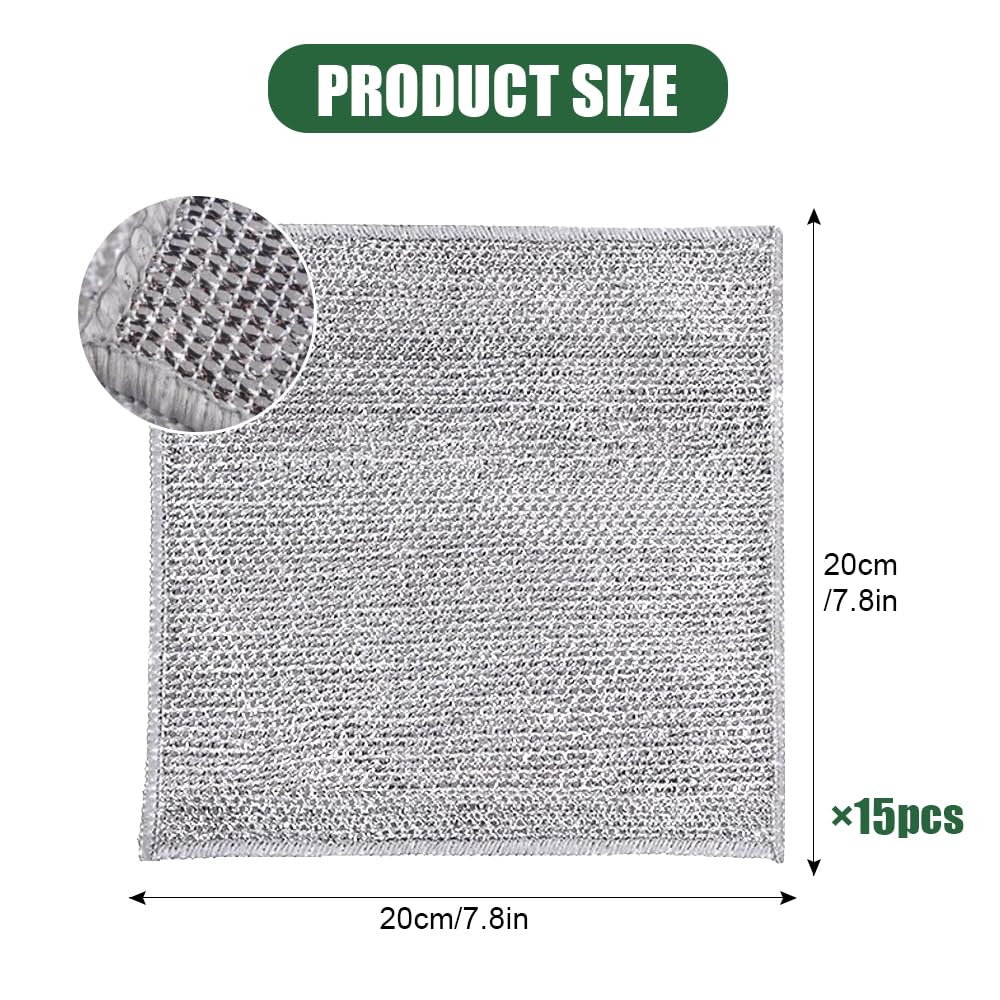 15 Pezzi Strofinacci In Filo Metallico - Antigraffio E Multiuso - Foto 10