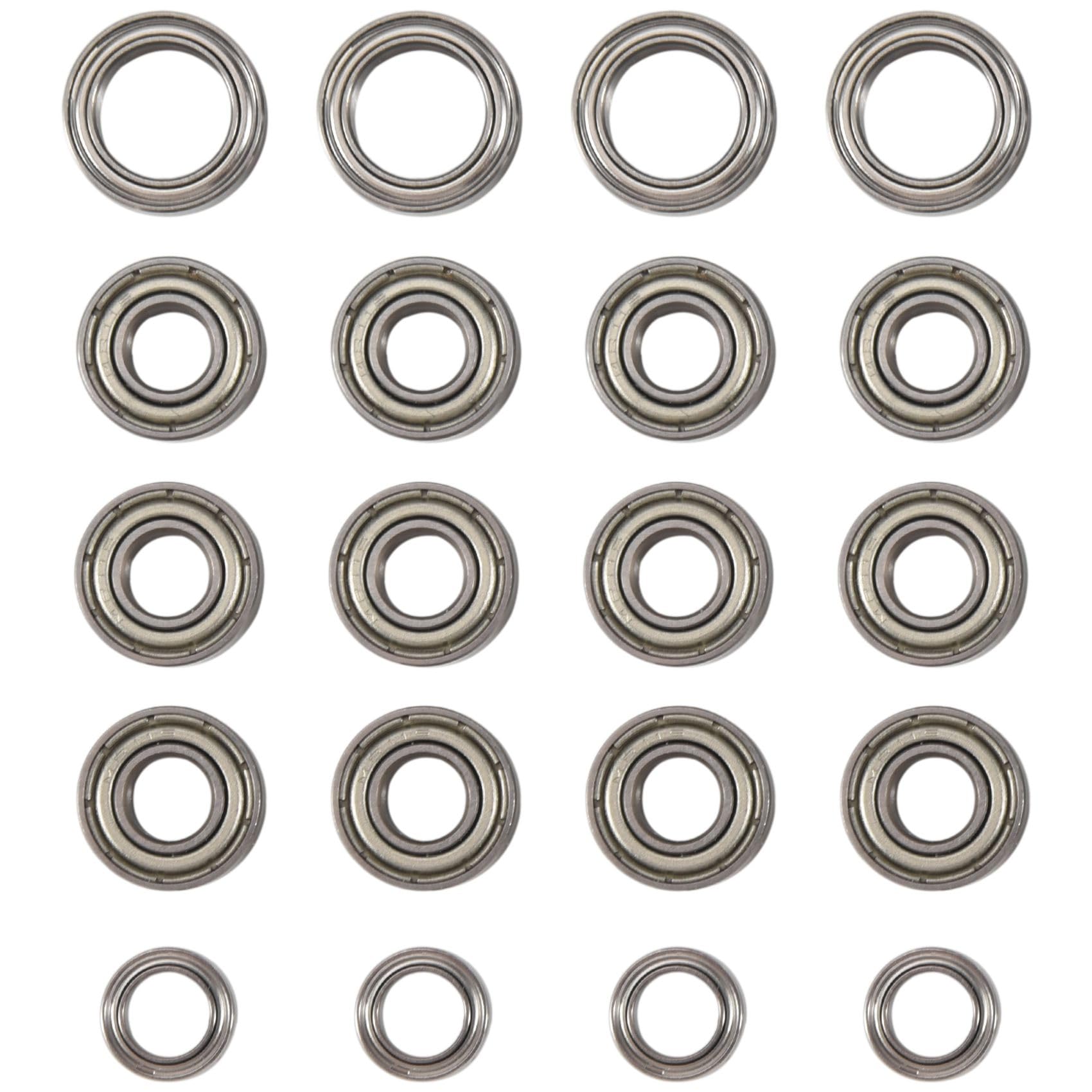 XIAOJUN 20Pcs Ball Bearing Kit for TT01 TT-01 TT01D TT01E TT01R DF02 1/10 RC Car Upgrade Parts