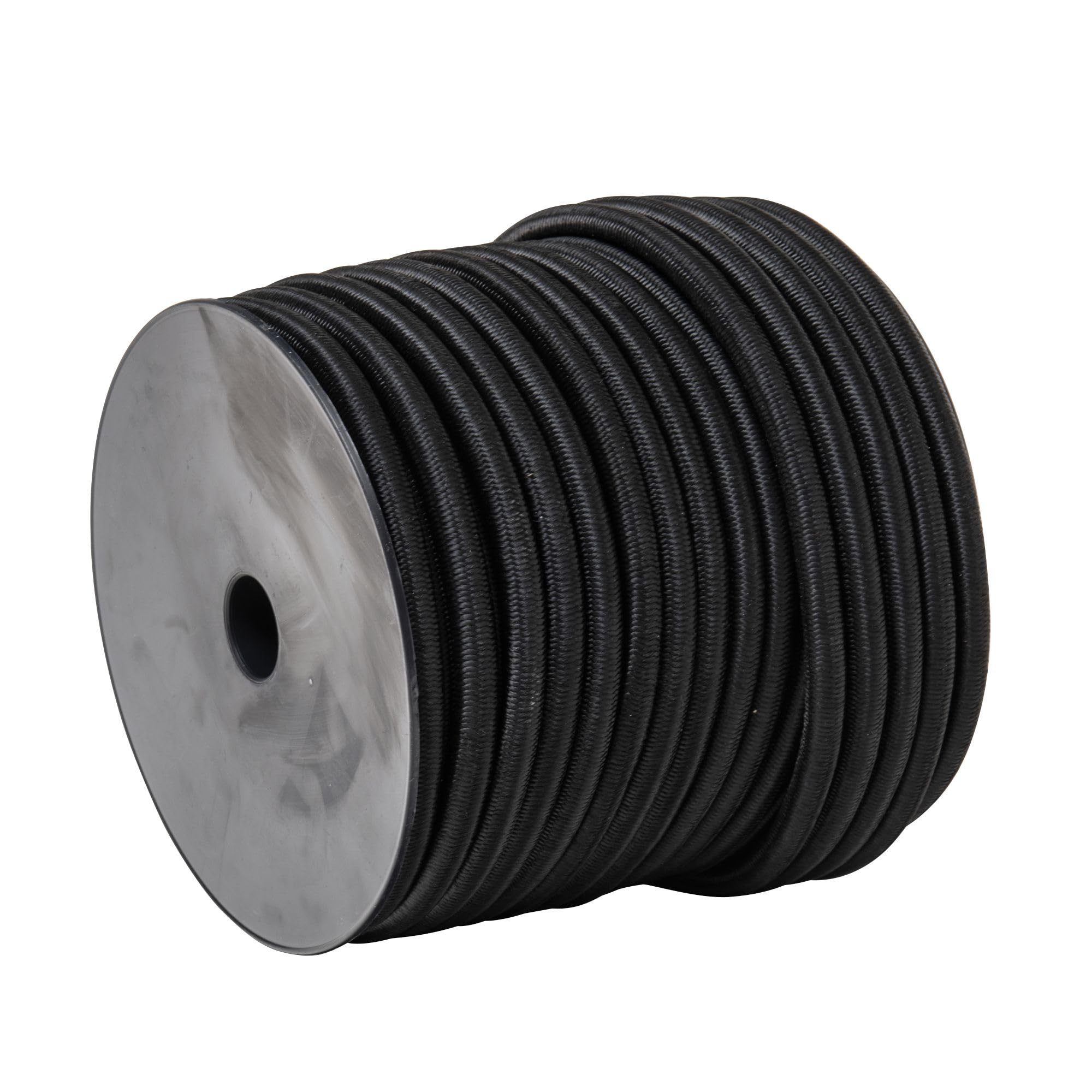 Fibbia Elastica Nera WERKA PRO Su Bobina – 6 Mm X 50 Metri, Resistente Per Teloni E Fissaggi