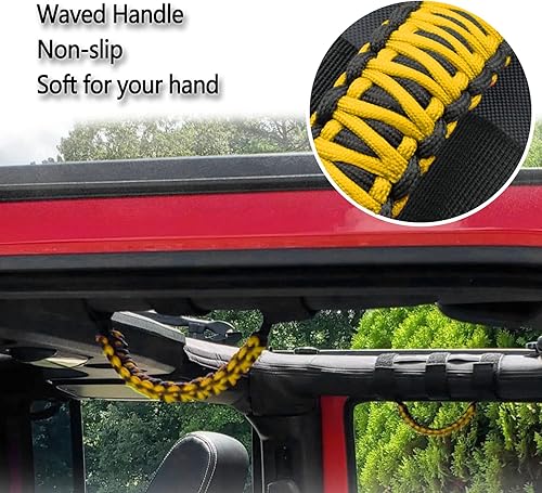 Vista 108 de 4 asas de agarre de barra antivuelco compatibles con Jeep Wrangler JLU JK JKU TJ YJ LJ JT JL y Gladiator JT 1987-2021 UTV y ATV, se adapta a barras