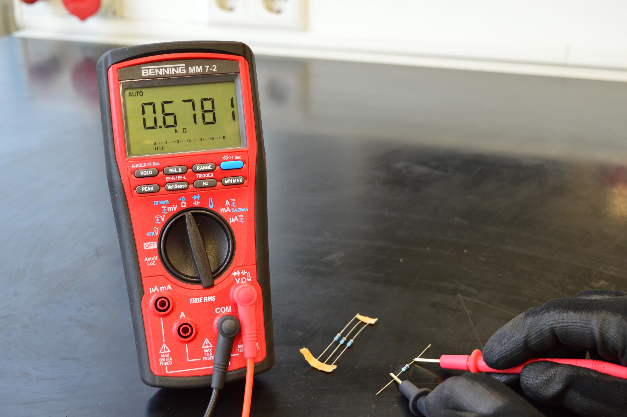 Benning MM 7-2 True RMS Digital-Multimeter (Anzeige digital, Max. Spannungsmessbereich DC 1000 V, Optische und akustische Buchsenkontrolle) 44690