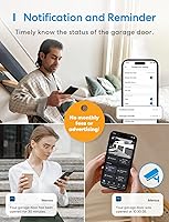 Vista 6 de meross Control remoto inteligente para puerta de garaje, compatible con Apple HomeKit, Siri, CarPlay, Alexa, Google, SmartThings y Android