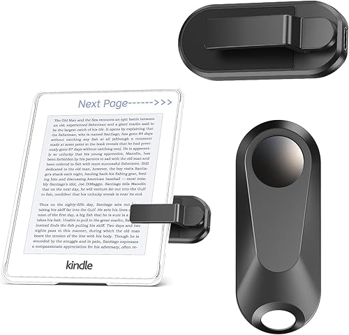 Aukire RF Remote Control Page Turner para Kindle Paperwhite Accesorios Kobo EReaders Lectura Accesorios para iPhone iPad Tabletas Android Lectura