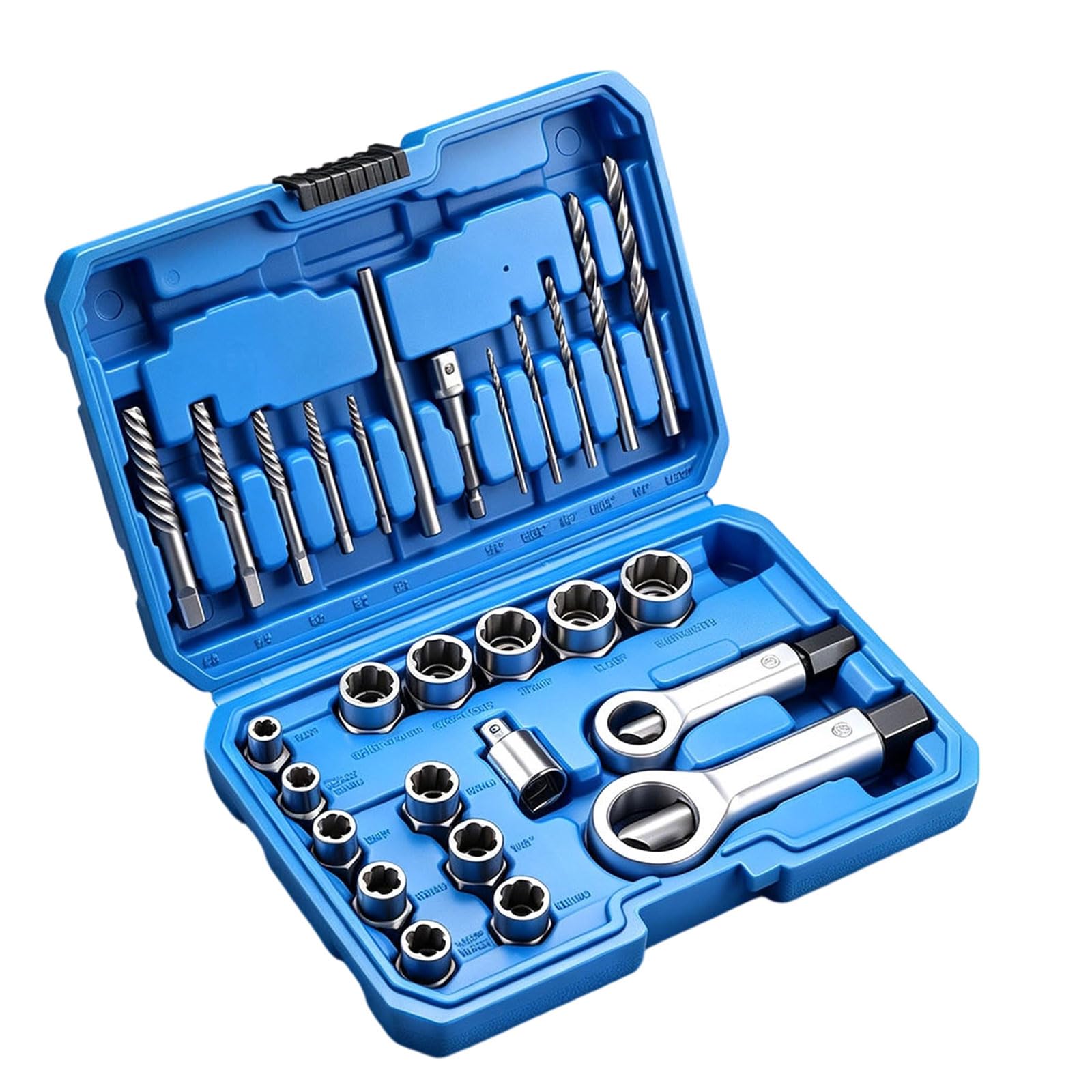 Zxfdsfdbnm 28 Pieces Accuracy Engineered Nut Removal Tool With Heat Treated Metal Construction Nut Extractor For Largest Durability Ruptured Bolt Extractor
