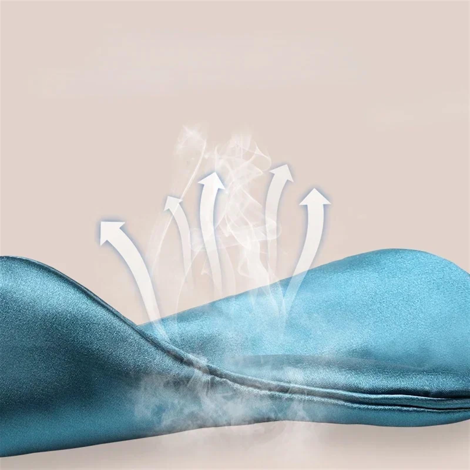 Máscaras para dormir Zero Eye Pressure Blackout pa Máscara de seda for ojos, 1 pieza, máscara for ojos, for viajes, descanso, parche de seda for ojos, sombreado, sueño imitado(Blue)