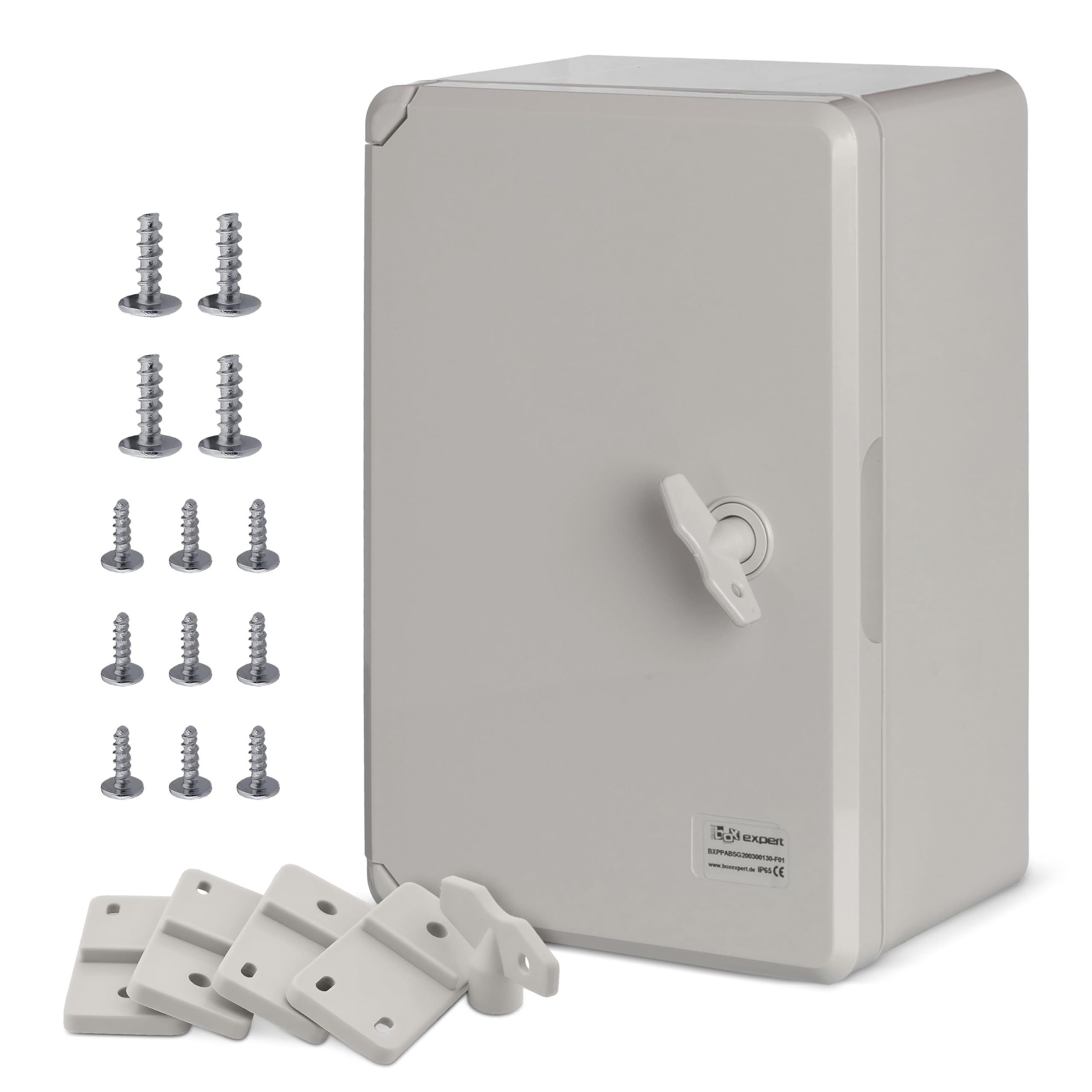 BOXEXPERT coffret de distribution exterieur IP65 ABS 300x200x130mm Fleet, etanche, armoire electrique/coffret mural, boitier industriel vide