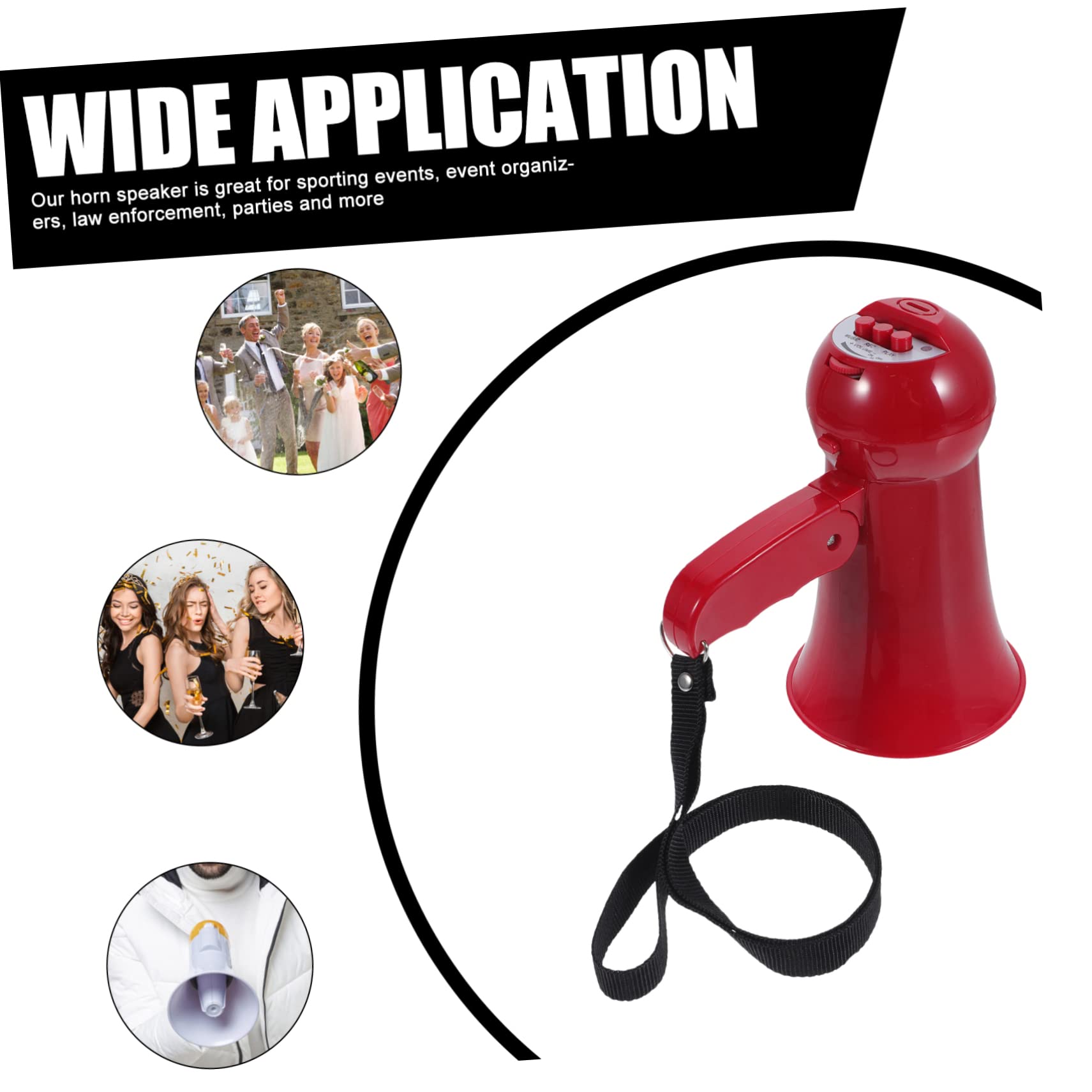 TOYANDONA Amplificador Portátil Pequeño Volumen Megáfono para Animar Deportes Fiestas Altavoces De Mano para Animadoras