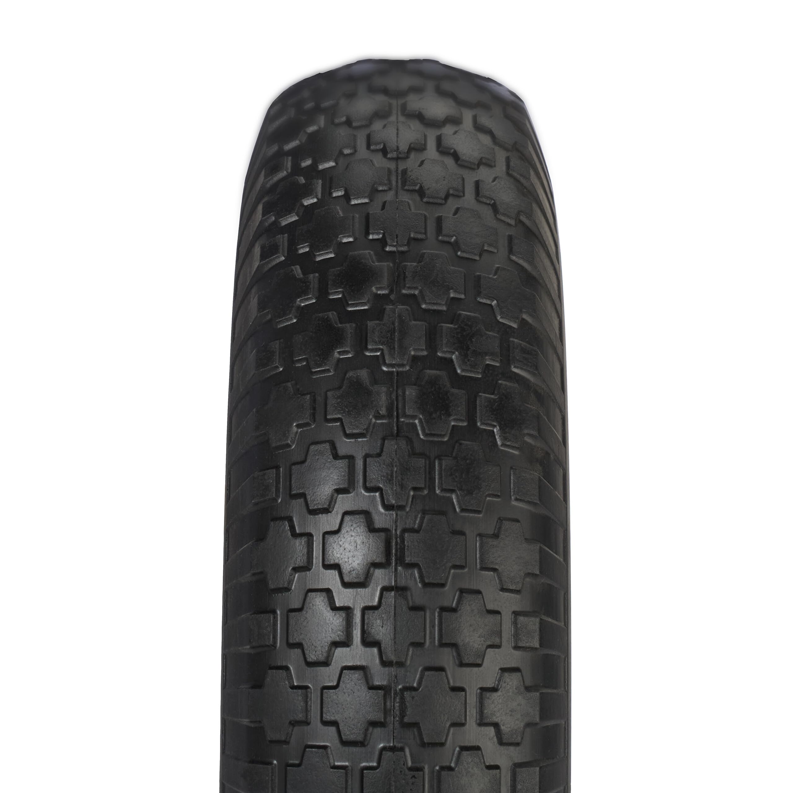 Relaxdays Ruota per Carriola 4.00-8, Gomma Piena con ASSE, Ruotino Scorta Portapacchi, Antiforatura, 100 kg, Nero Rosso