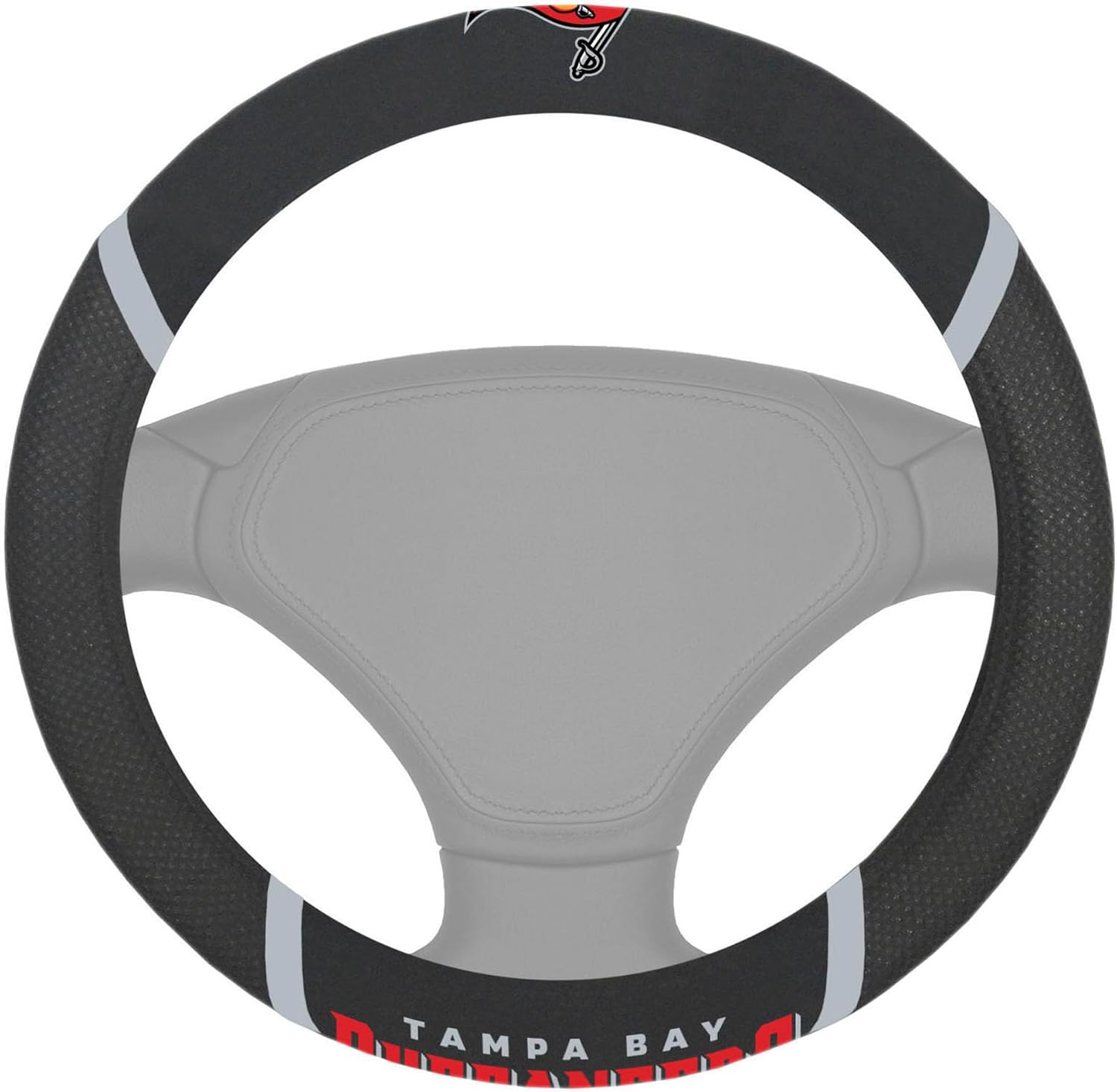 FANMATS 15629 Tampa Bay Buccaneers Embroidered Steering Wheel Cover