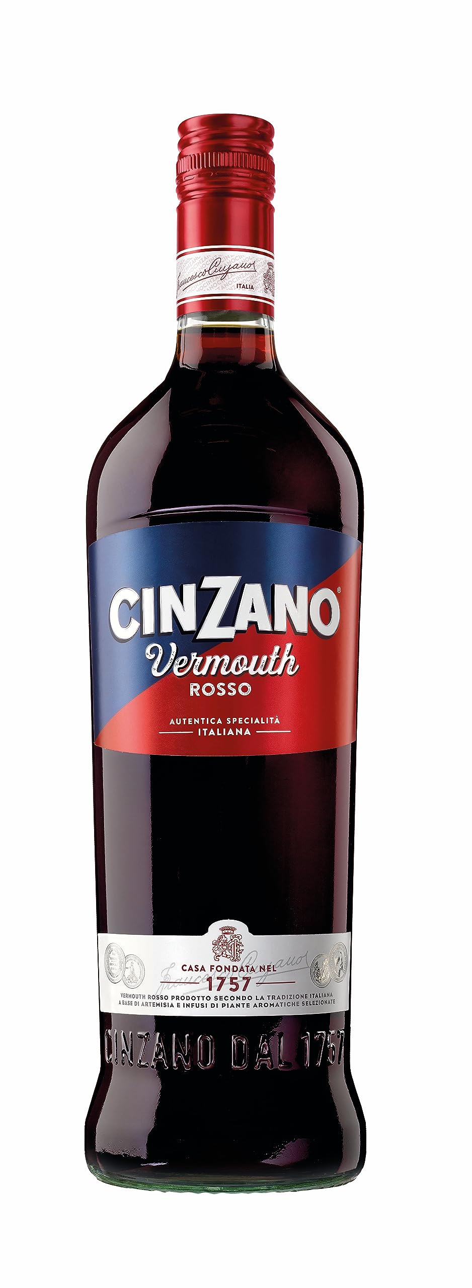 Cinzano Vermouth Rosso – Der Vermouth-Klassiker aus dem Hause Cinzano in Rot – 15% (1 x 0,75l)