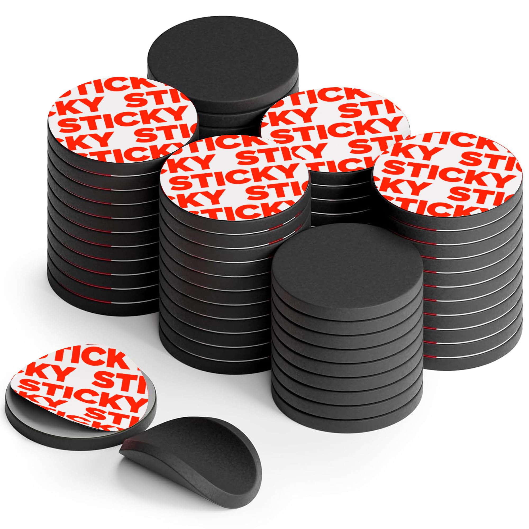 Peel-&-Stick Flexible Adhesive Magnets - 36 Magnetic Dots for Office Supplies, Whiteboard, Crafts, Fridge, & School Projects