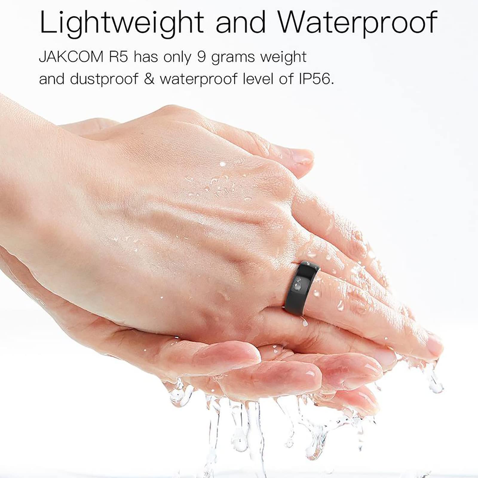 R5 Smart Ring Anello Intelligente Nuovo Dispositivo indossabile Lettore IC/ID/NFC 6 schede RFID Integrate e 2 Pietre della Salute, Anello Multifunzione Compatibile con iOS e Android M
