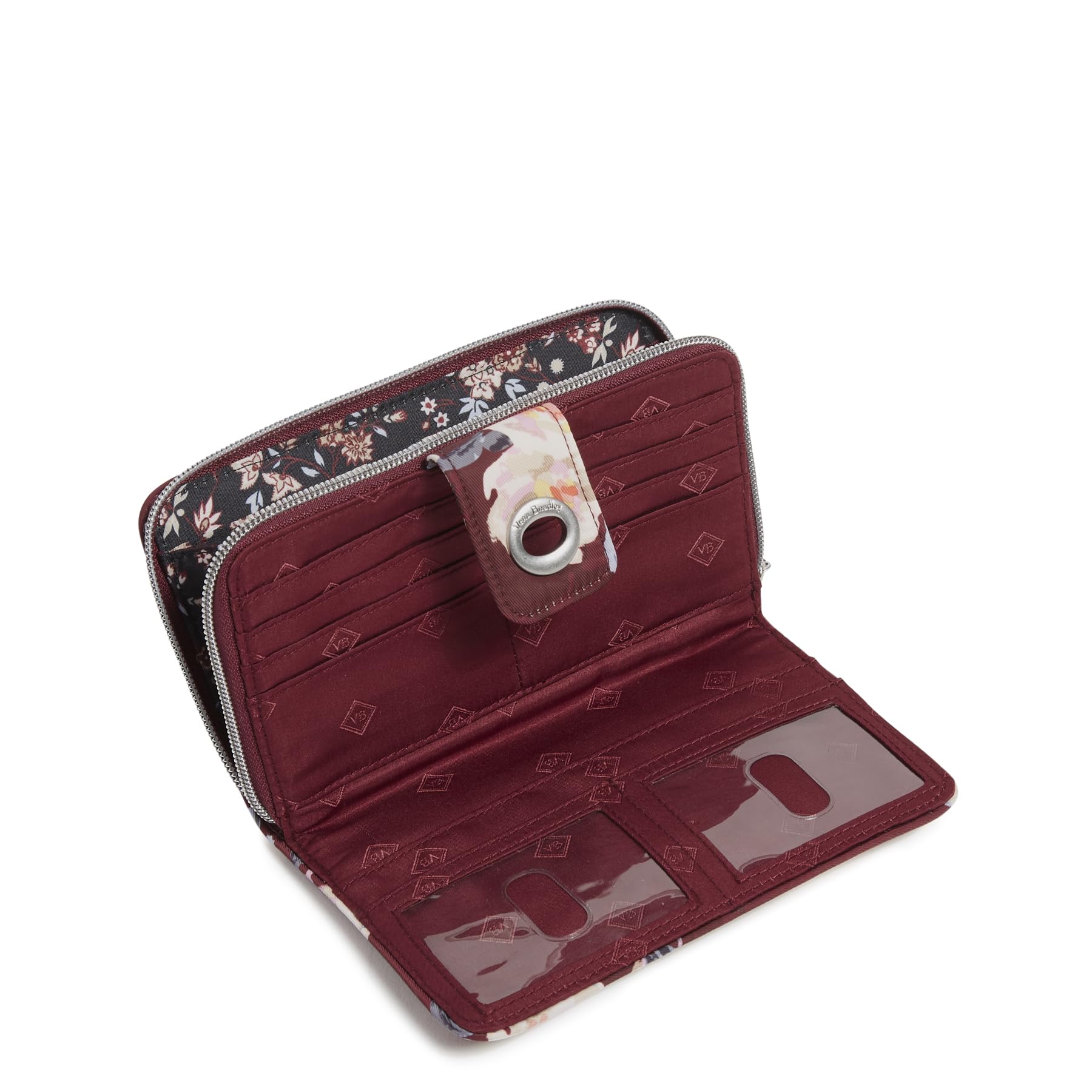 Vera Bradley Performance Twill Turnlock Wallet with RFID Protection, Billetera para Mujer