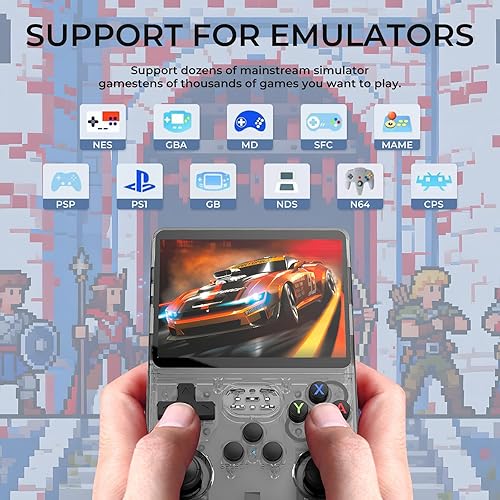 Miniatura 5 de R36s Pro Retro - Consola de juegos portátil, IPS de 3.5 pulgadas, 128 GB precargados con más de 40000 juegos clásicos, consola de juegos portátil,