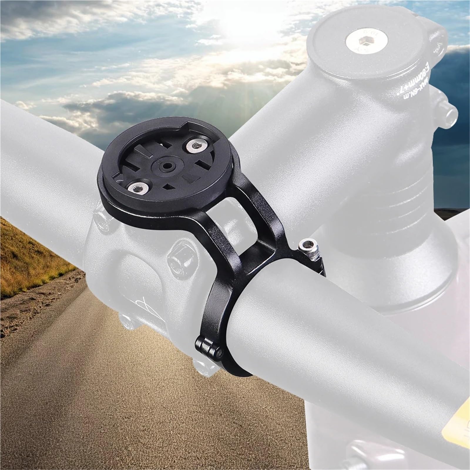 Supporto per computer da manubrio per bicicletta, in lega di alluminio, leggero, per cronometro, GPS, bici da strada (4 pezzi)