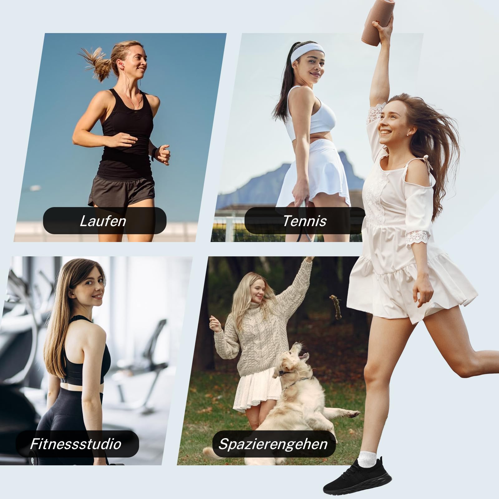 Scarpe da Ginnastica Donna Sportive Sneakers Comode Corsa Palestra Scarpe Respirabile Tennis Camminare Fitness Scarpe Antiscivolo