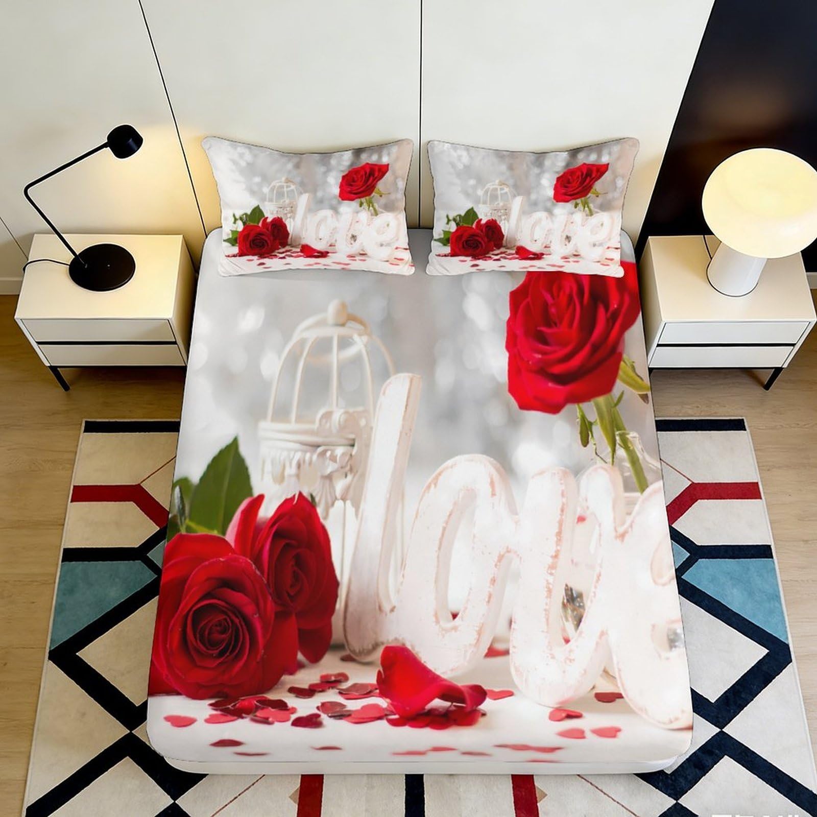 3D Printed Construction Vehicles Fitted Sheet Microfiber Deep Pocket Full Wrap Bedroom Bedding Trucks Mattress Fitted Cover Elastic Non-Slip 120x200x25cm