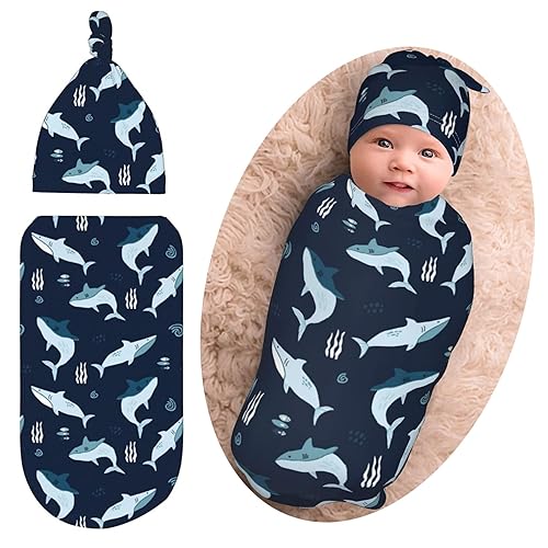 Sharks Ocean Baby Stuff Newborn Swaddle Blanket Animal Baby Wrap