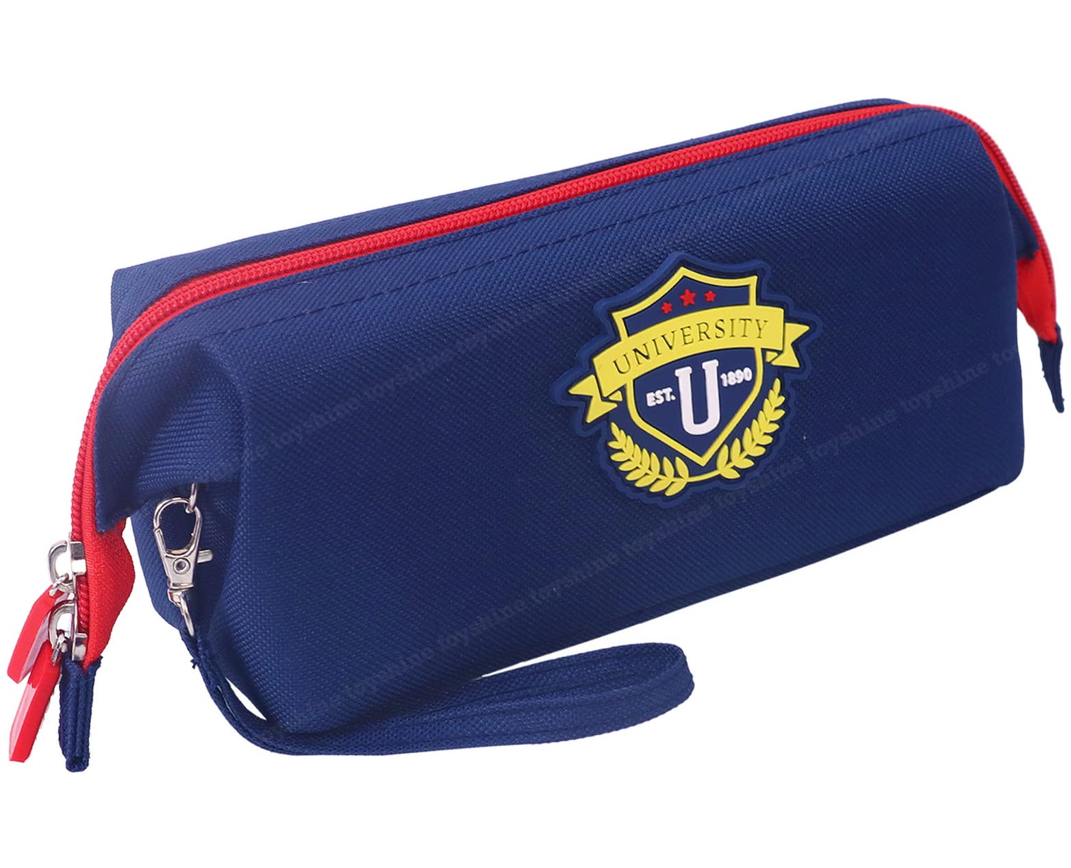Toyshine British Style Pencil Case With Large Compartment - Kids School Supply Organizer Students Stationery Box - Girls Pen Pouch- Dark Blue - Fabric (B0B74ZHNNN) Amazon Price History, Amazon Price Tracker