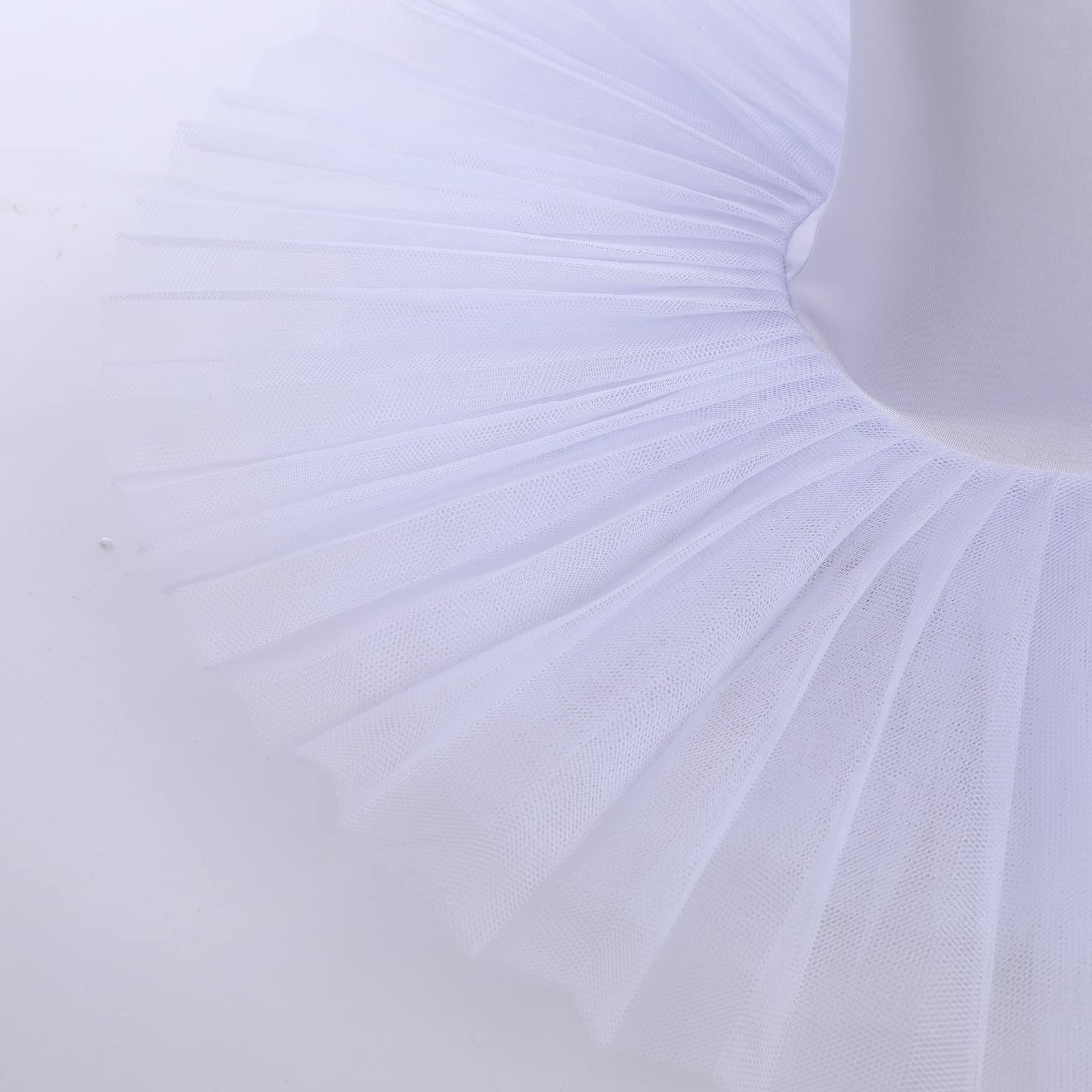 IBAKOM Enfants Filles Robe Ballet lac des cygnes Costume Danse Tutu col en V Camisole Justaucorps sans Manches Ballerine Gymnastique Tenue Vêtements de Danse