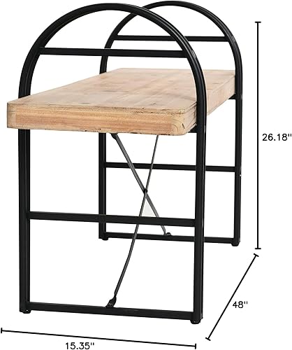 Vista 25 de Main + Mesa Eitri Banco de madera y metal, abeto nórdico