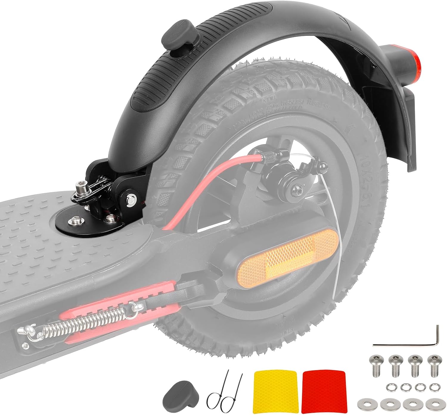 ulip Scooter Rear Fender Scooter Replacement Accessory with Tail Light with Brake Compatible with Xiaomi M365 Pro Pro 2 1S MI3 Swagger 5 Scooter