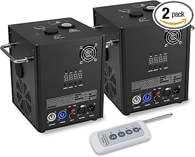 2PCS Stage Light Machine 500W 3–13 ft Adjustable with Cold Effect Fountain,with Remote & DMX512 2CH Control Cold Lights Machine for Wedding, Stage, DJ, Disco, Party Celebration（Not Include Material ）