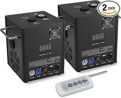 2PCS Stage Light Machine 500W 3–13 ft Adjustable with Cold Effect Fountain,with Remote & DMX512 2CH Control Cold Lights Machine for Wedding, Stage, DJ, Disco, Party Celebration（Not Include Material ）